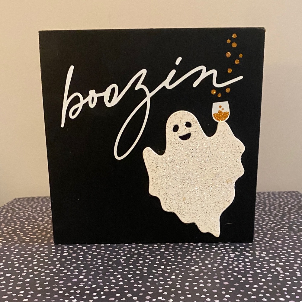 Black Boozin Ghost Wall Art